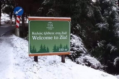 Tidigt på tisdags morgonen besökte många ett snötäckt Zia