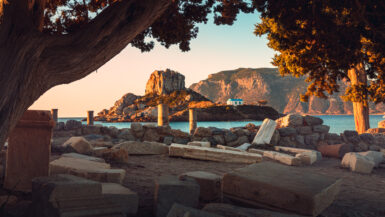 Kefalos & Agios Stefanos – strand och ön med kyrkan på Kos